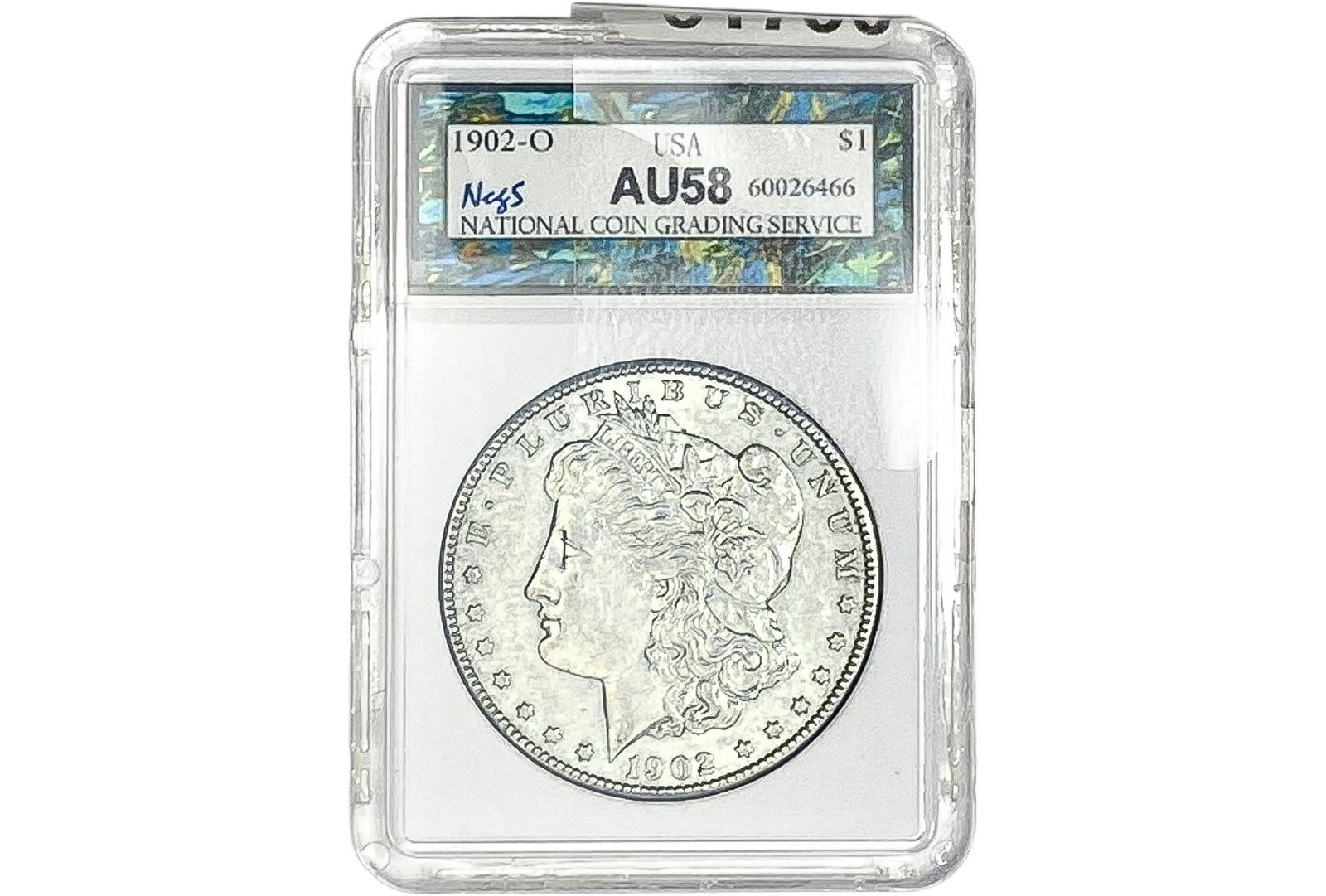 1902-O Morgan Silver Dollar NCGS AU58 (1 of 2)
