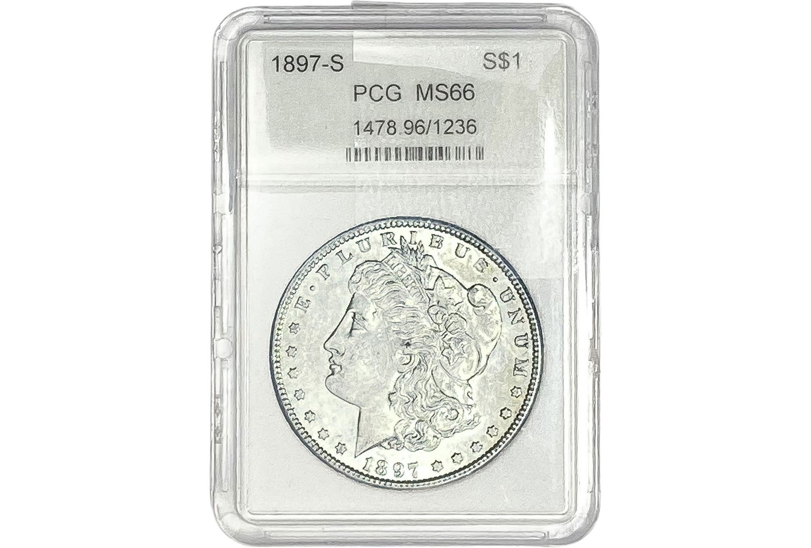 1897-S Morgan Silver Dollar PCG MS66 (1 of 2)