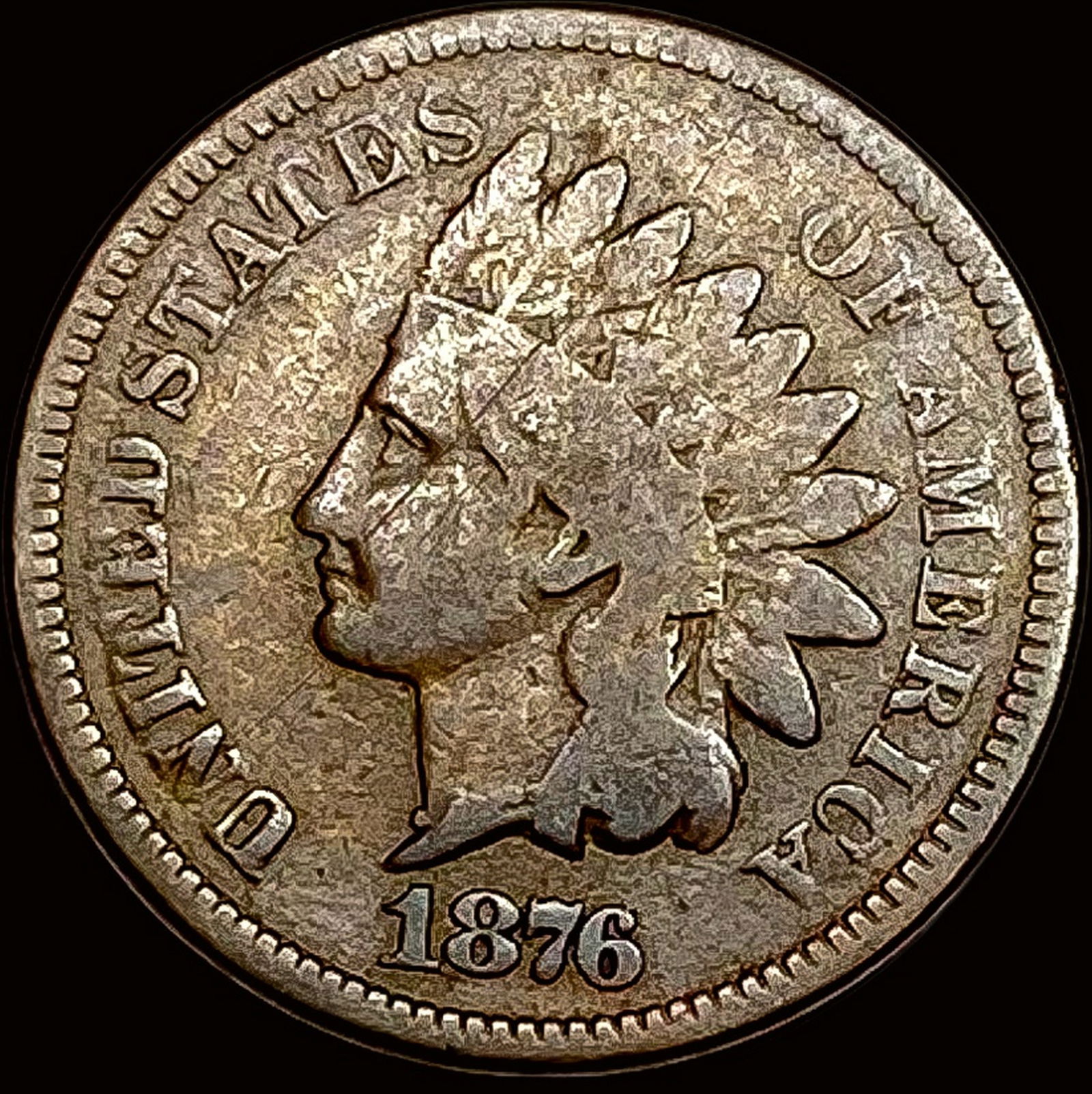 1876 Indian Head Cent NICELY CIRCULATED (1 of 2)