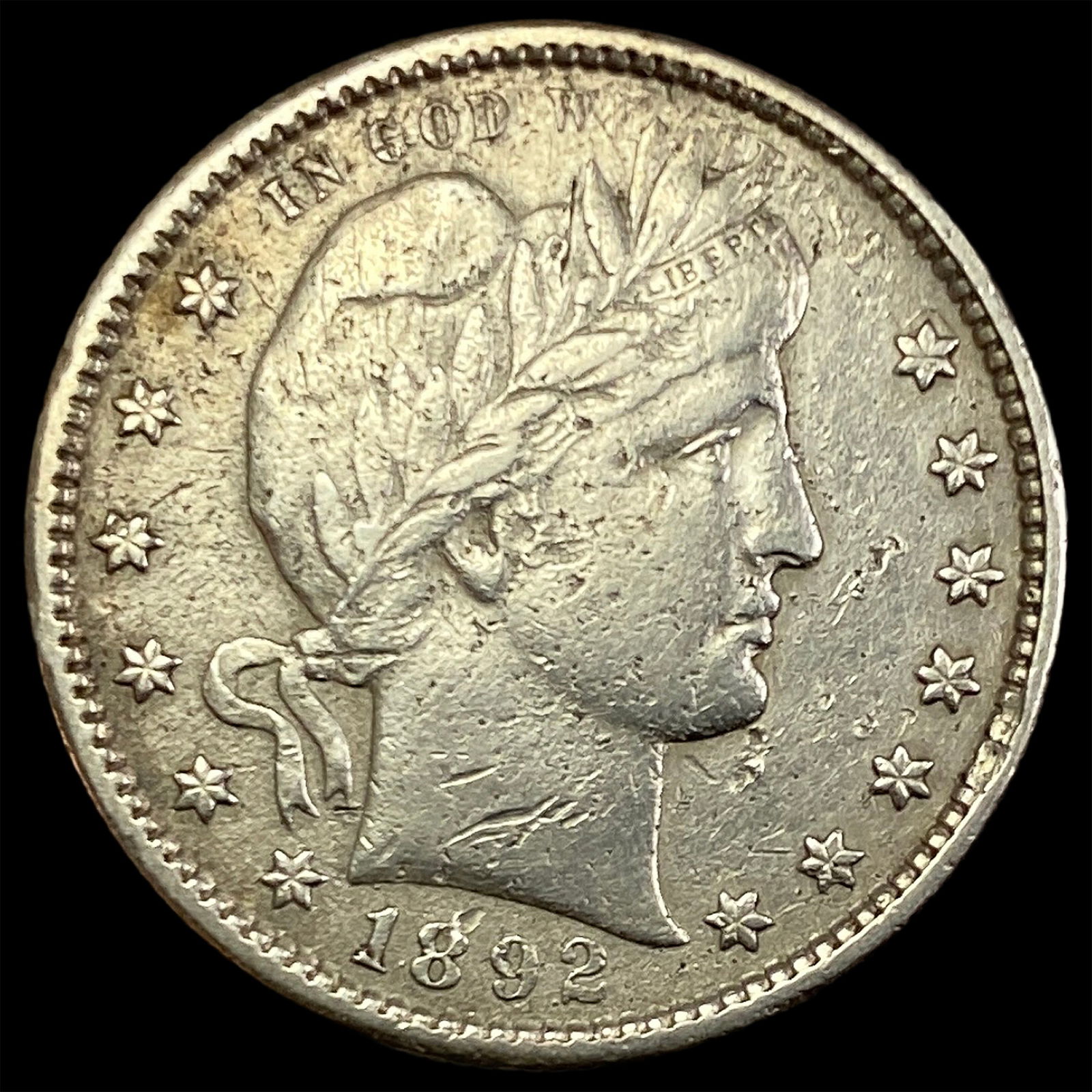 1892-S Silver Barber Quarter HIGH GRADE (1 of 2)