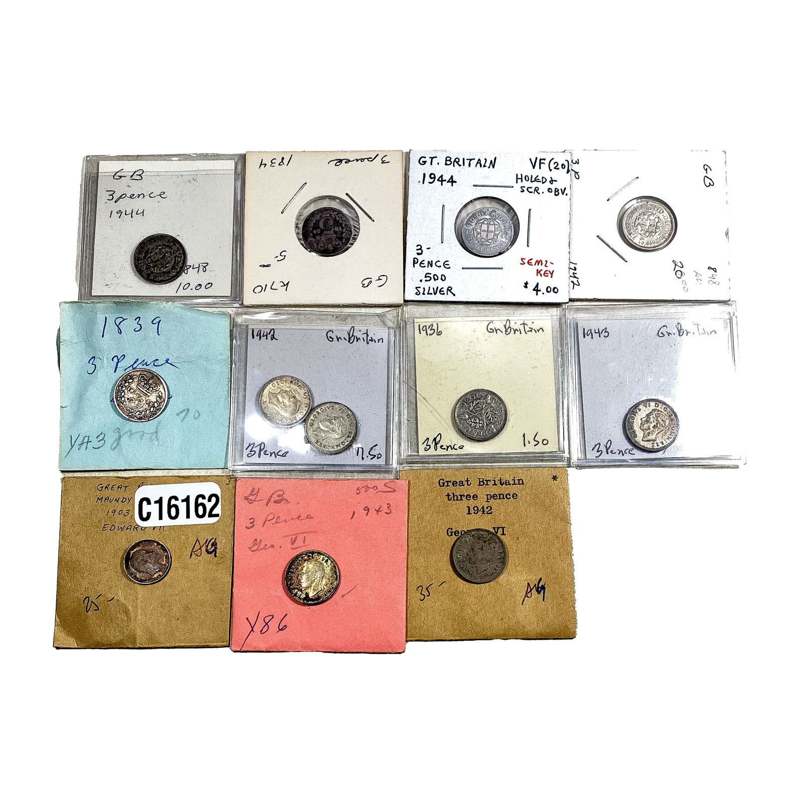 Various Dates Mixed Silver 3 Pence HIGH GRADE (1 of 2)