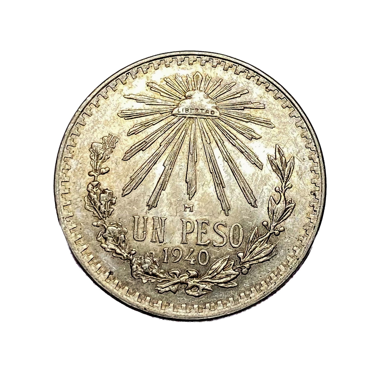 1940-M Silver Mexico 1 Peso MS: 1940-M Silver Mexico 1 Peso MS