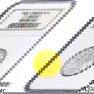 1907 $10 Gold Eagle NGC MS65: 1907 $10 Gold Eagle NGC MS65