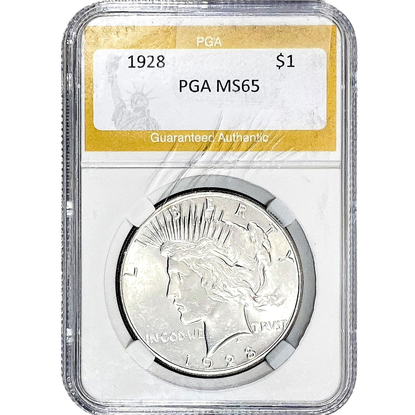 1928 Silver Peace Dollar PGA MS65 (1 of 2)