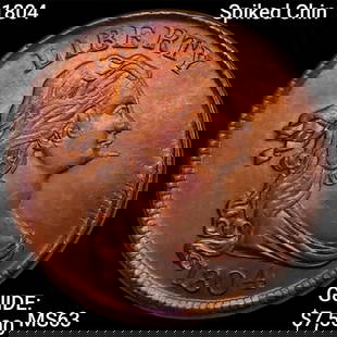1804 Spiked Chin Draped Bust Half Cent CHOICE BU: 1804 Spiked Chin Draped Bust Half Cent CHOICE BU