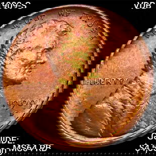 1909-S VDB Wheat Cent CHOICE BU RB: 1909-S VDB Wheat Cent CHOICE BU RB