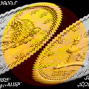 1843-O $2.50 Gold Quarter Eagle CHOICE AU: 1843-O $2.50 Gold Quarter Eagle CHOICE AU