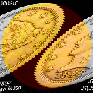 1846-O $2.50 Gold Quarter Eagle CLOSELY UNCIRCULATED: 1846-O $2.50 Gold Quarter Eagle CLOSELY UNCIRCULATED