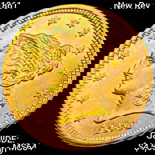 1861 New Rev $2.50 Gold Quarter Eagle CHOICE BU: 1861 New Rev $2.50 Gold Quarter Eagle CHOICE BU