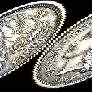 1865 Nickel Three-Cent Piece CLOSELY UNCIRCULATED: 1865 Nickel Three-Cent Piece CLOSELY UNCIRCULATED