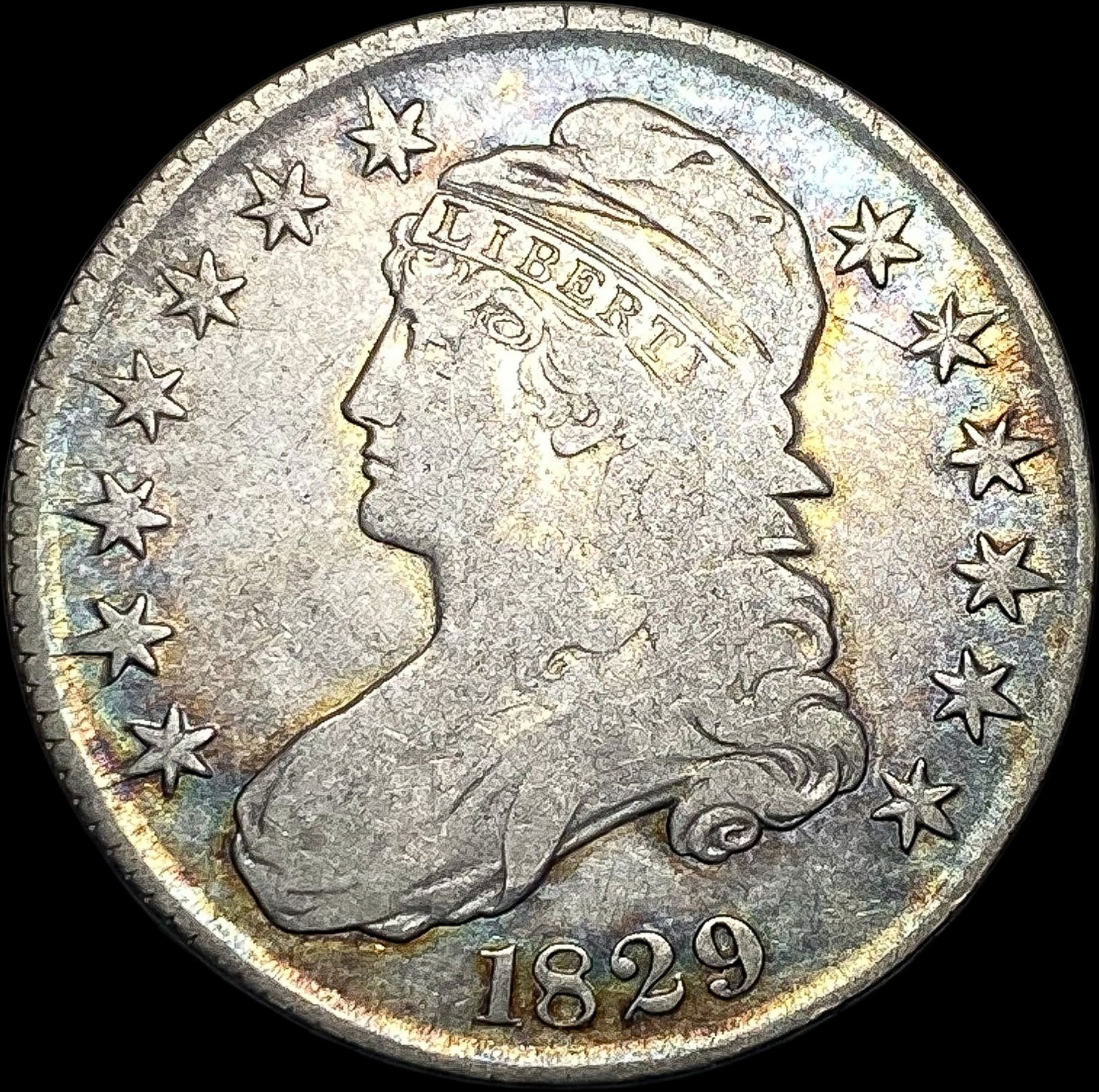 1829 Capped Bust Half Dollar NICELY CIRCULATED: 1829 Capped Bust Half Dollar NICELY CIRCULATED