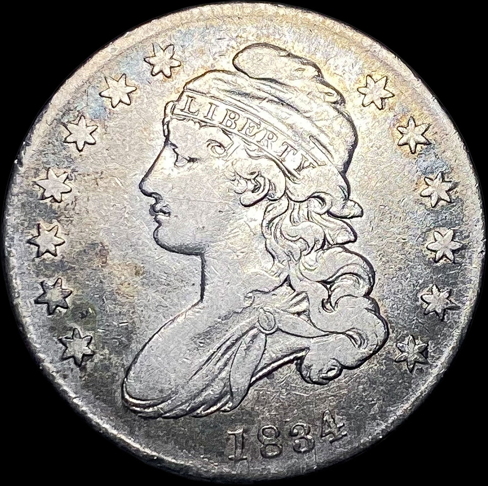 1834 Capped Bust Half Dollar LIGHTLY  CIRCULATED (1 of 2)