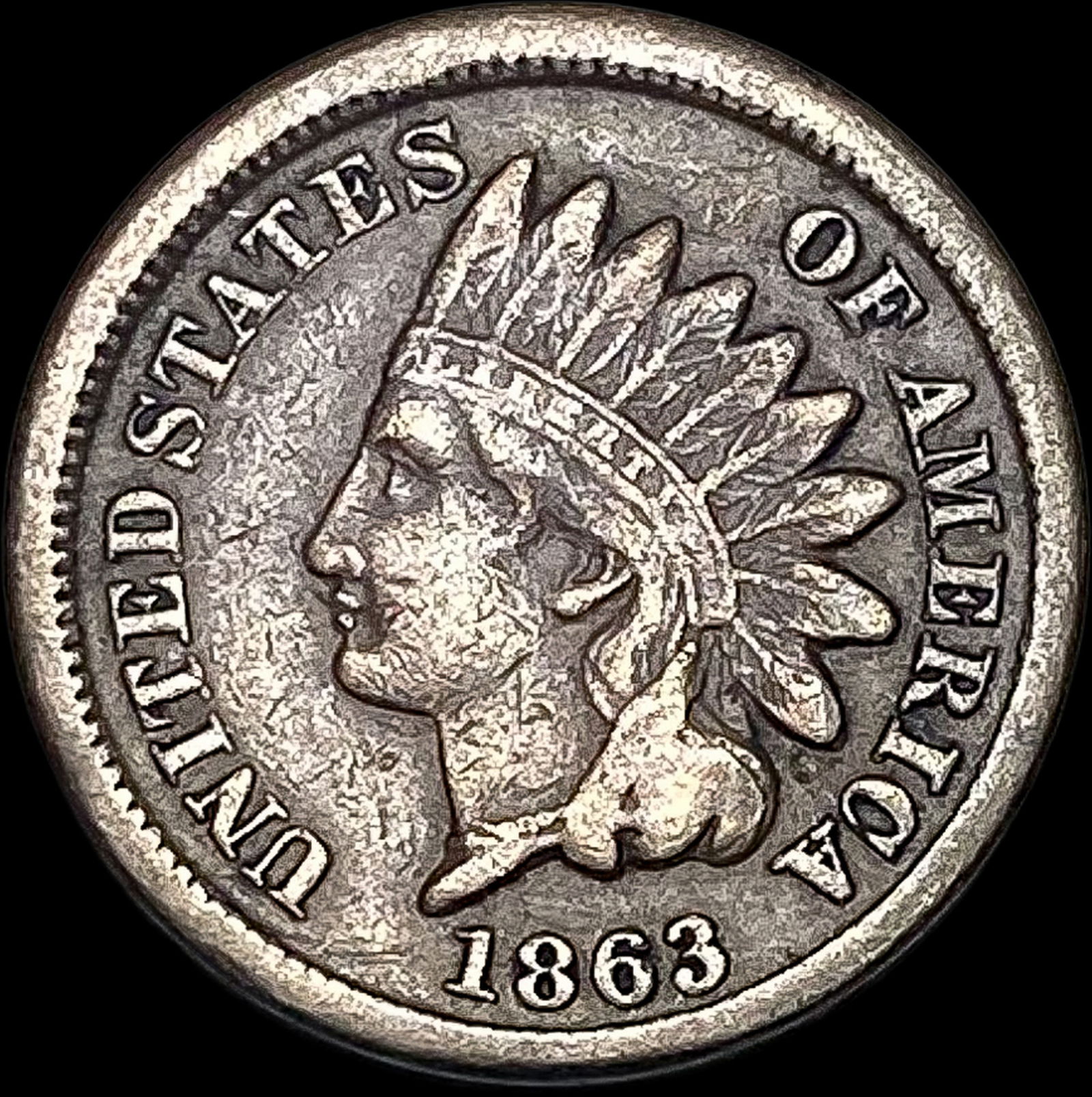 1863 Indian Head Cent NEARLY UNCIRCULATED (1 of 2)