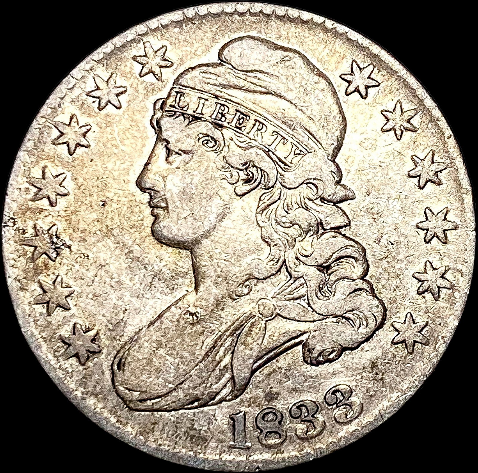1833 Capped Bust Half Dollar ABOUT UNCIRCULATED: 1833 Capped Bust Half Dollar ABOUT UNCIRCULATED