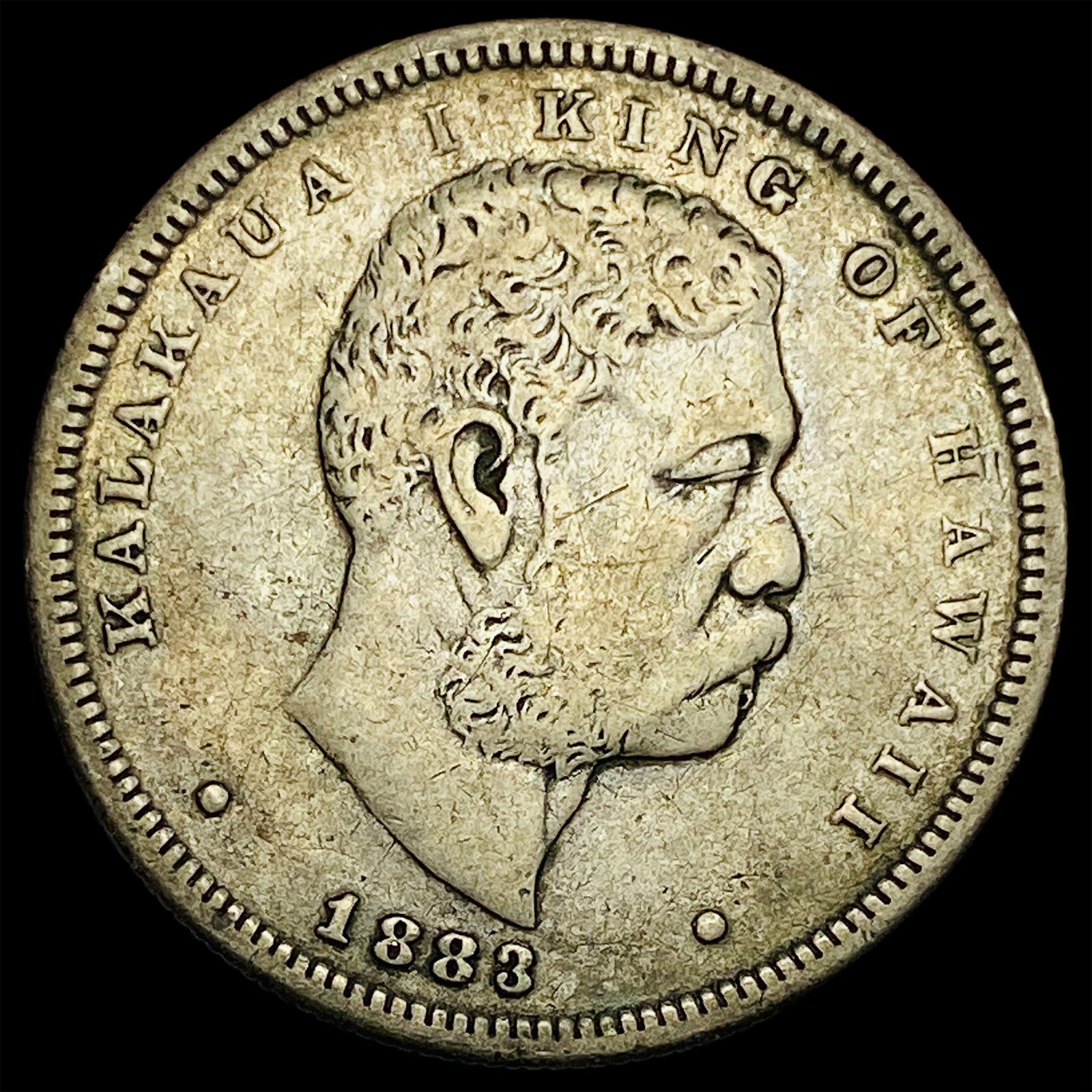 1883 Silver Hawaii 1/2 Dollar ABOUT  UNCIRCULATED (1 of 2)