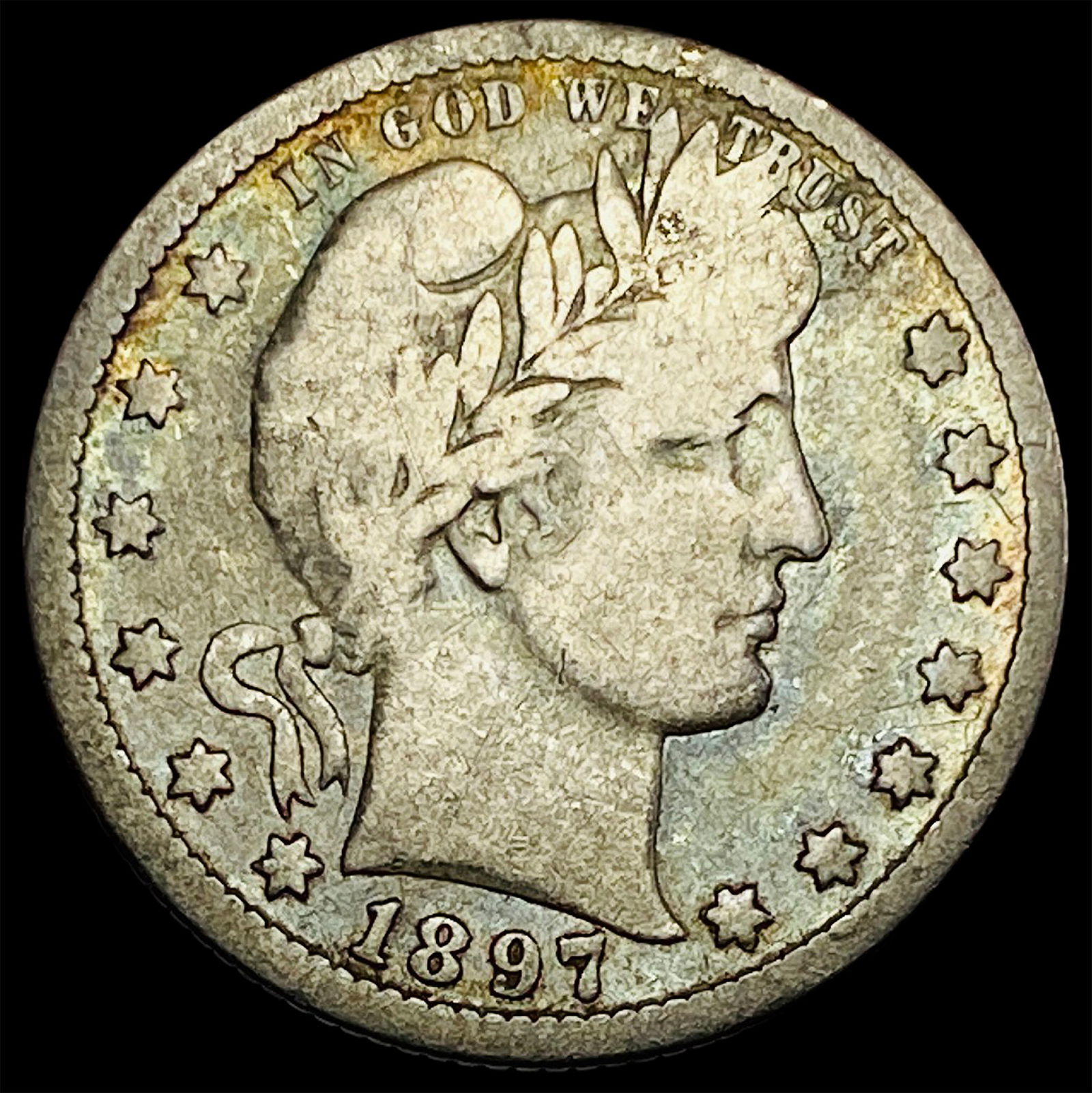 1897-O Barber Silver Quarter LIGHTLY  CIRCULATED (1 of 2)