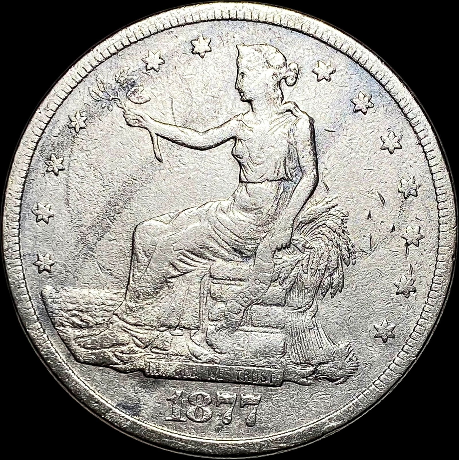 1877-S Silver Trade Dollar NICELY CIRCULATED (1 of 2)