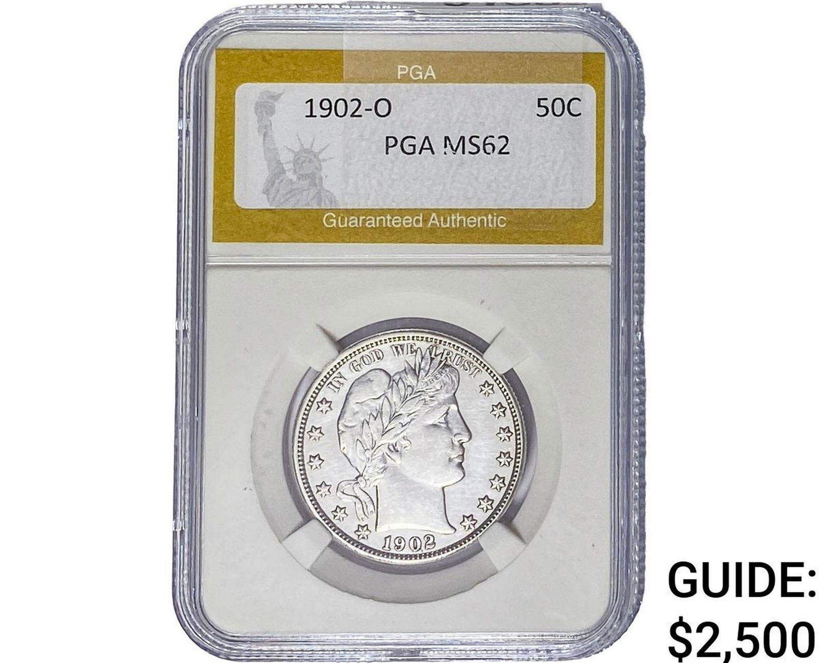 1902-O Barber Half Dollar PGA MS62 (1 of 2)