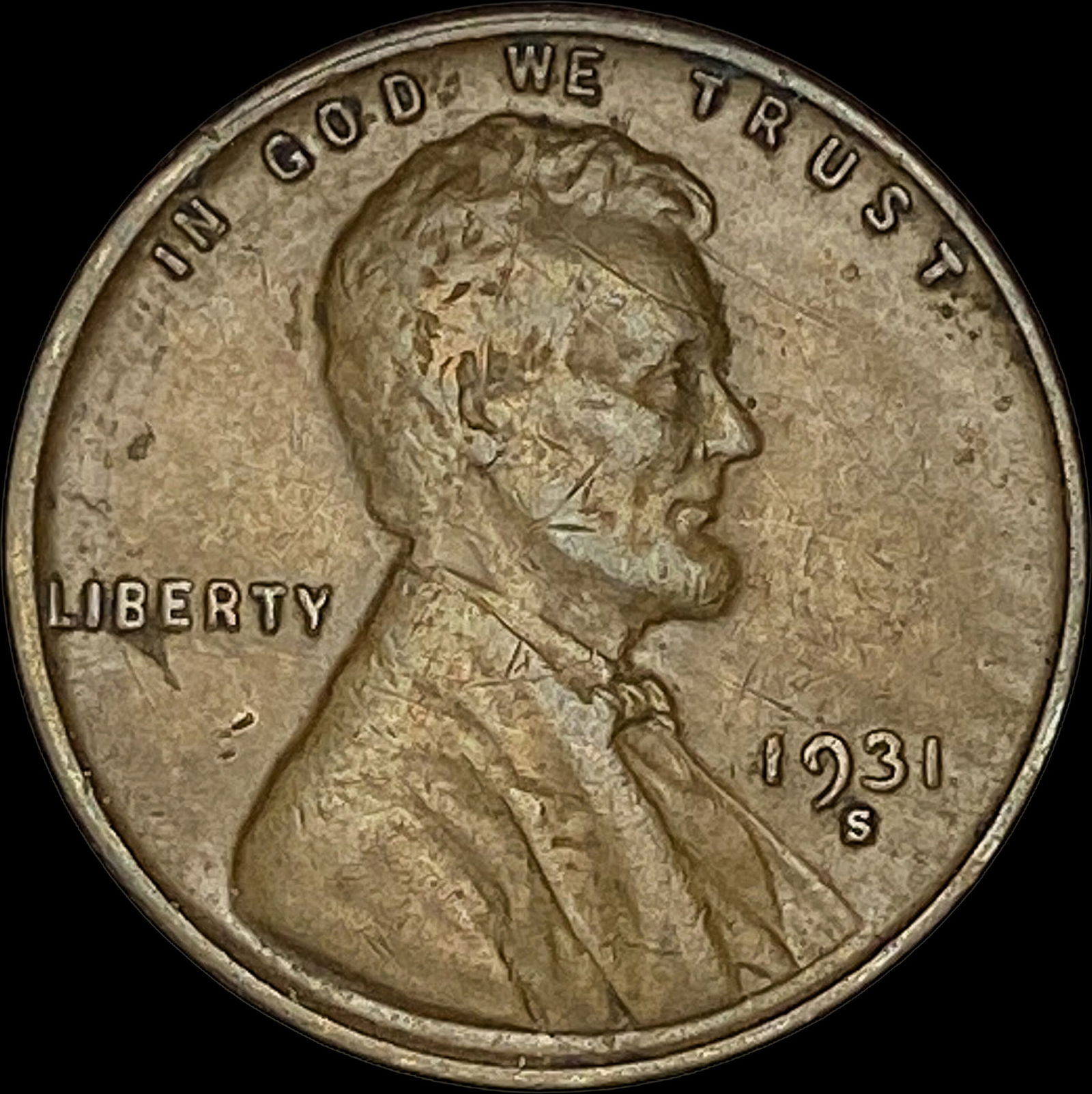 1931-S Lincoln Wheat Cent NEARLY UNCIRCULATED (1 of 2)