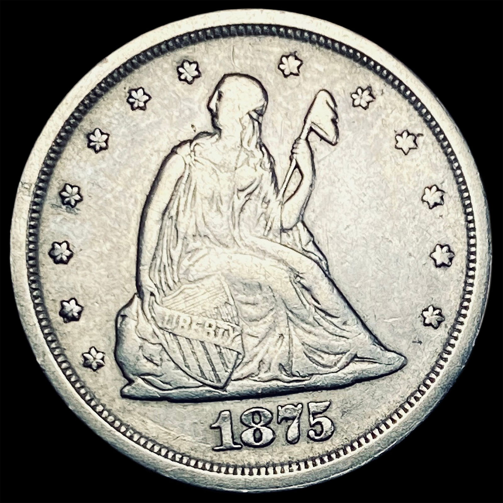 1875-S Silver Twenty Cents NEARLY  UNCIRCULATED (1 of 2)