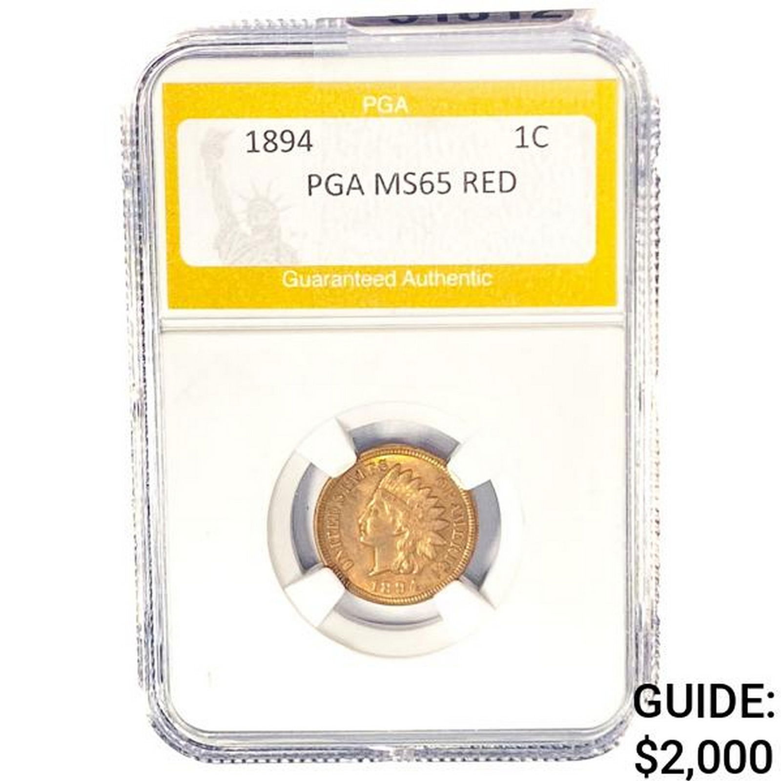 1894 Indian Head Cent PGA MS65 Red (1 of 2)
