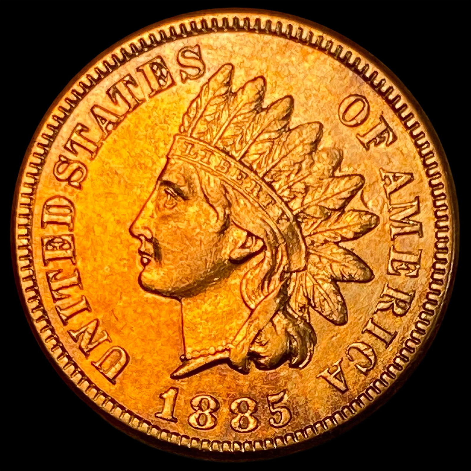 1885 Red Indian Head Cent UNCIRCULATED (1 of 2)