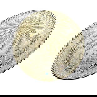 1935-M Silver Mexico 1 Peso AU+: 1935-M Silver Mexico 1 Peso AU+