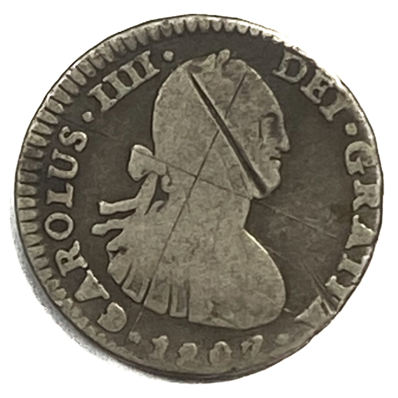 1807 Mo TH Silver Mexico 1 Reales Fine: 1807 Mo TH Silver Mexico 1 Reales Fine
