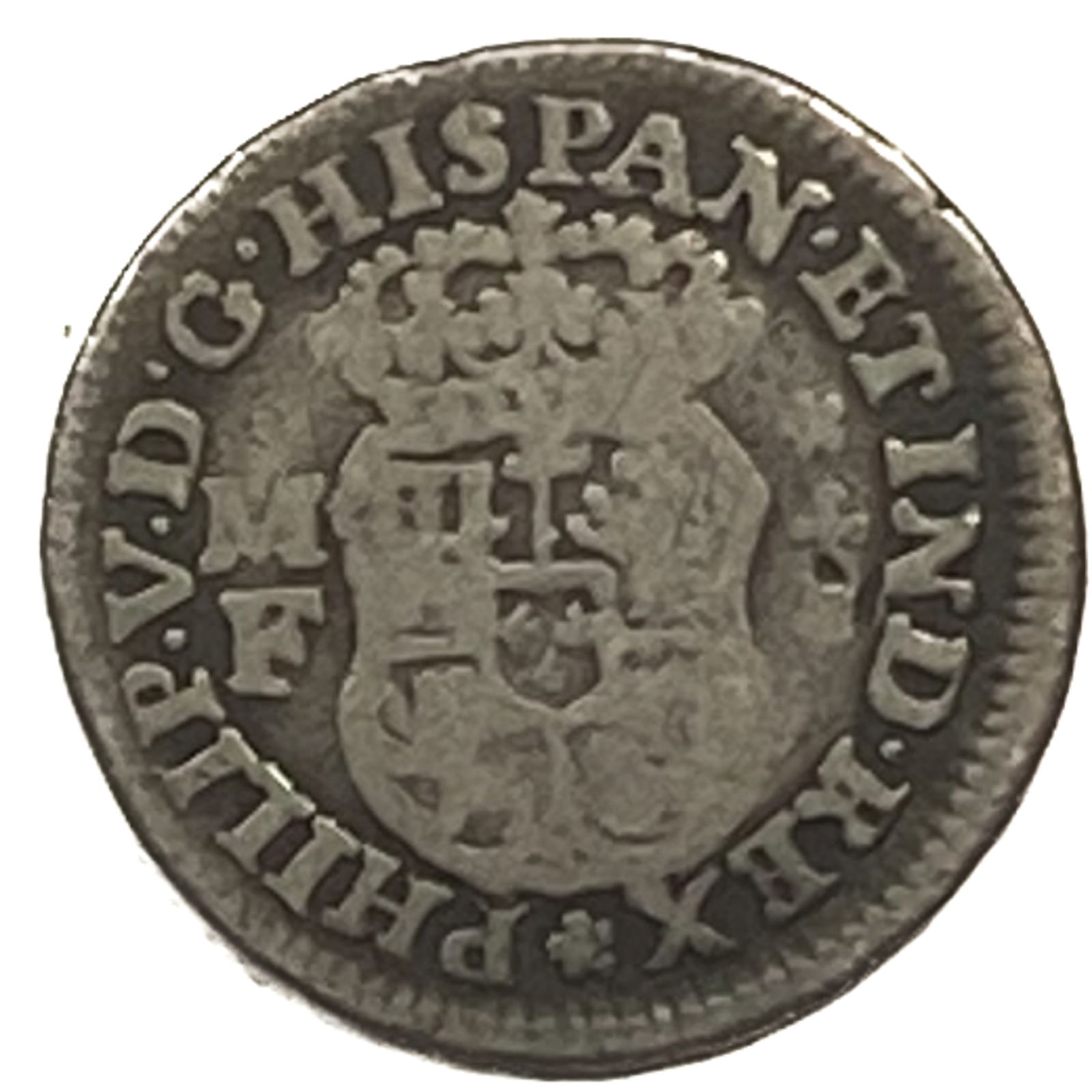 1735 Mo MF Silver Mexico 1/2 Reales VF (1 of 2)