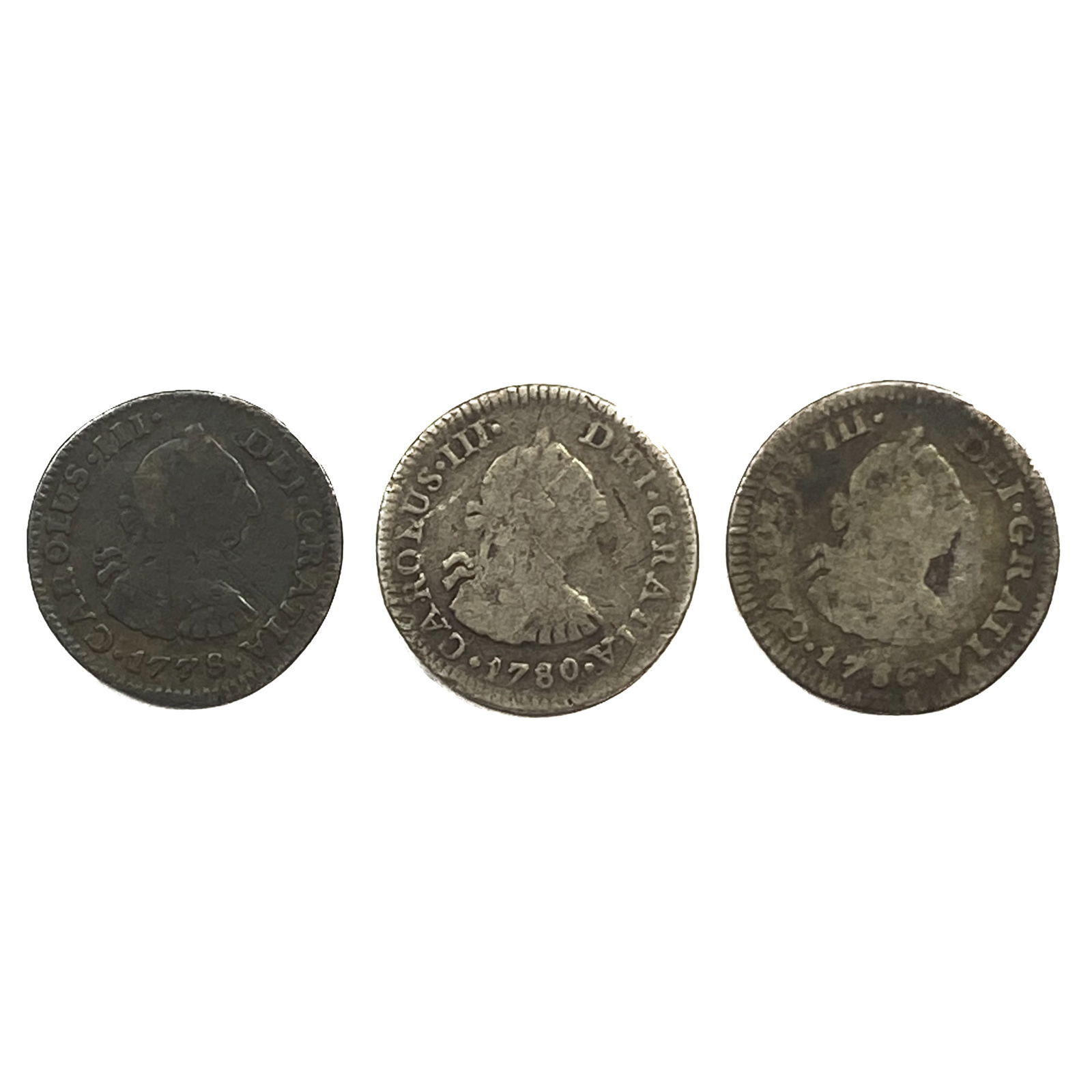 Various Dates Silver Spanish Colonial 1/2 Real VF (1 of 2)