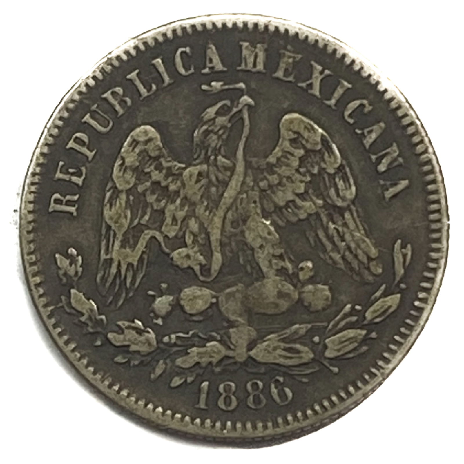 1886 Zs Z Silver Mexico 25 Centavos VF (1 of 2)