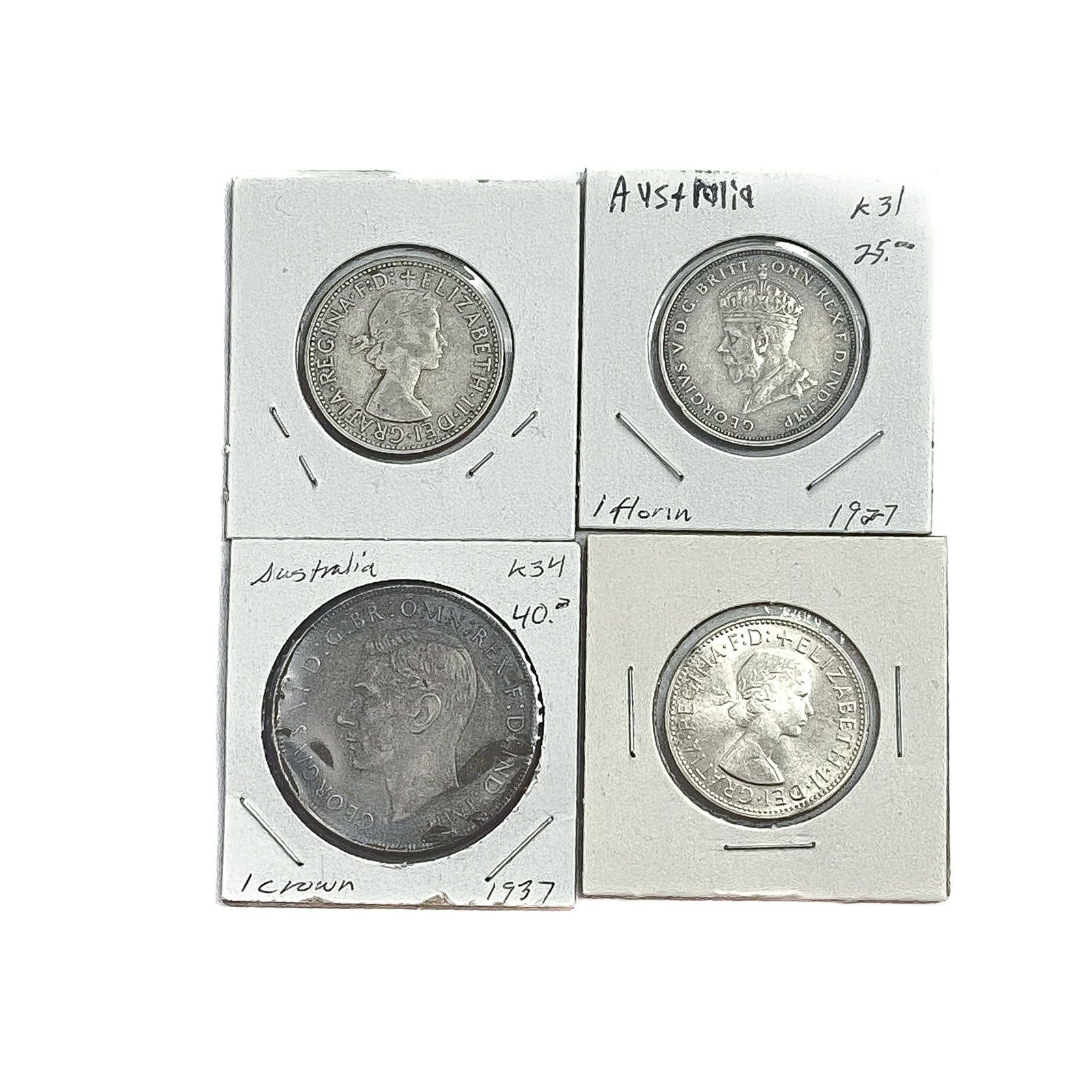 [4 Coins]1927-1961 Australia Silver Type Set (1 of 2)