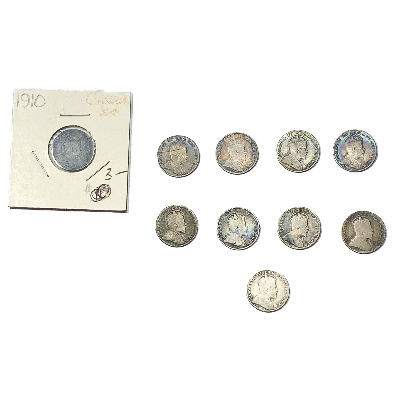 [10 Coins]1910 Canada 10 Cents (1 of 2)