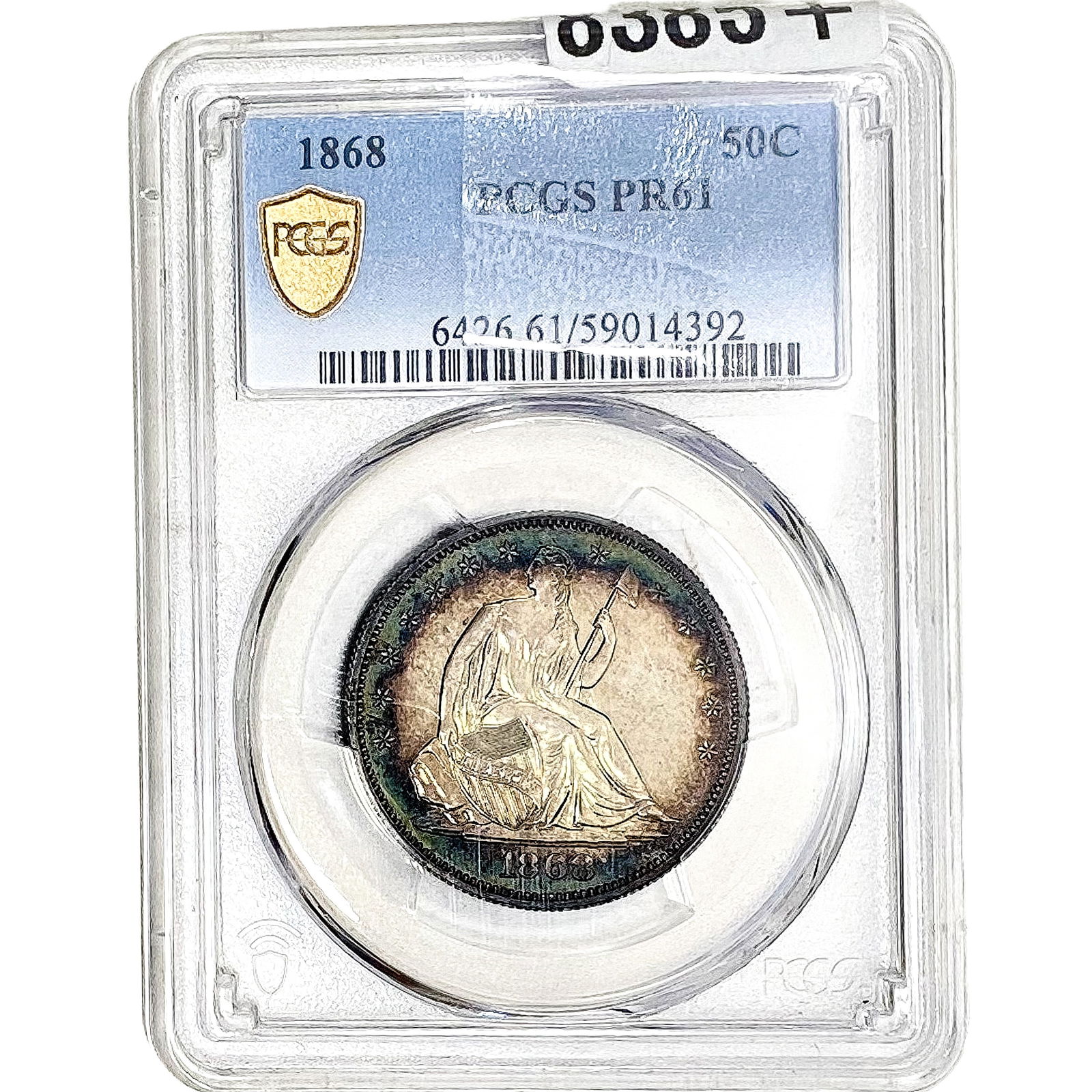 1868 Seated Liberty Half Dollar PCGS PR61 (1 of 2)