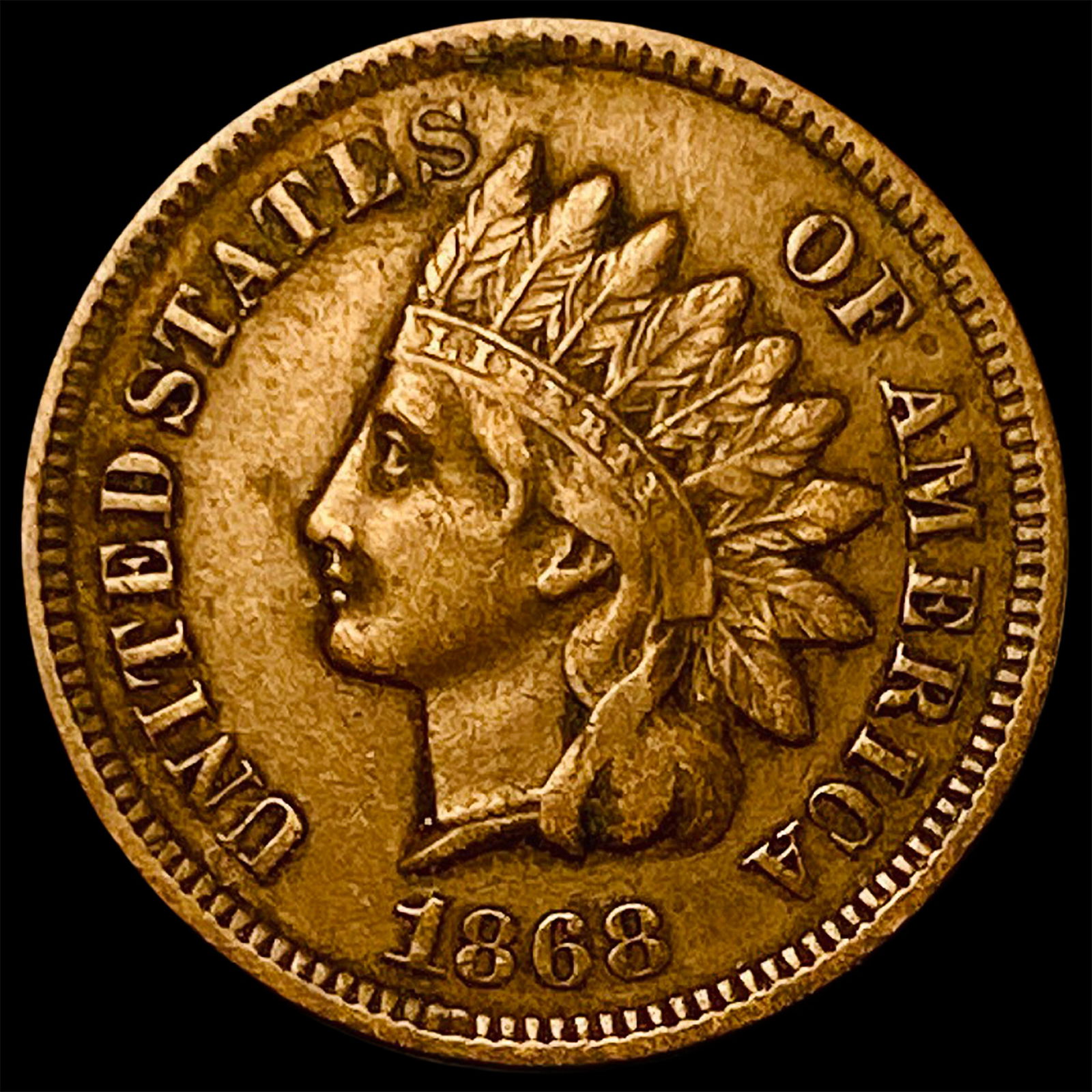 1868 Indian Head Cent NEARLY UNCIRCULATED (1 of 2)