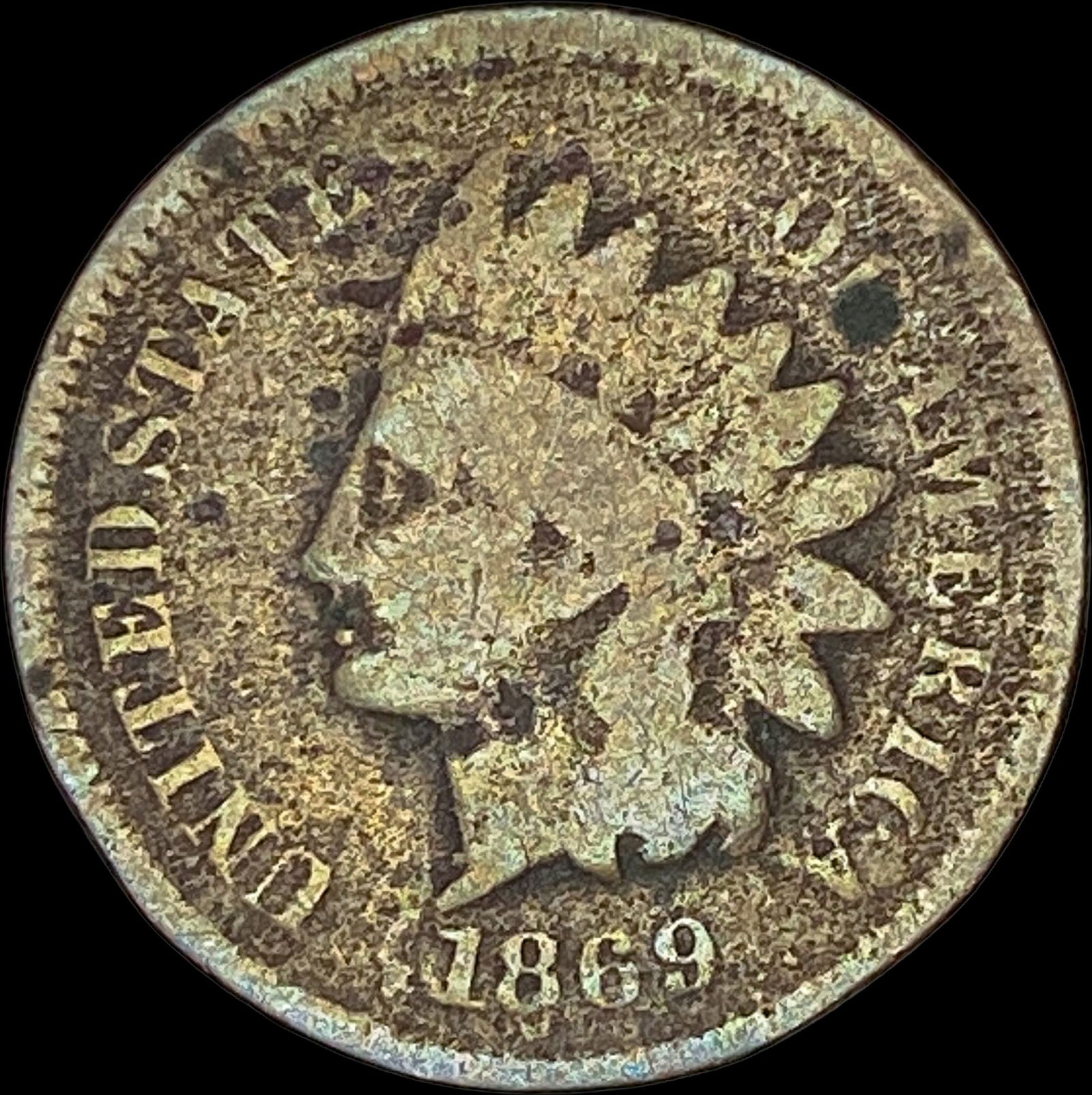 1869 Indian Head Cent NICELY CIRCULATED (1 of 2)