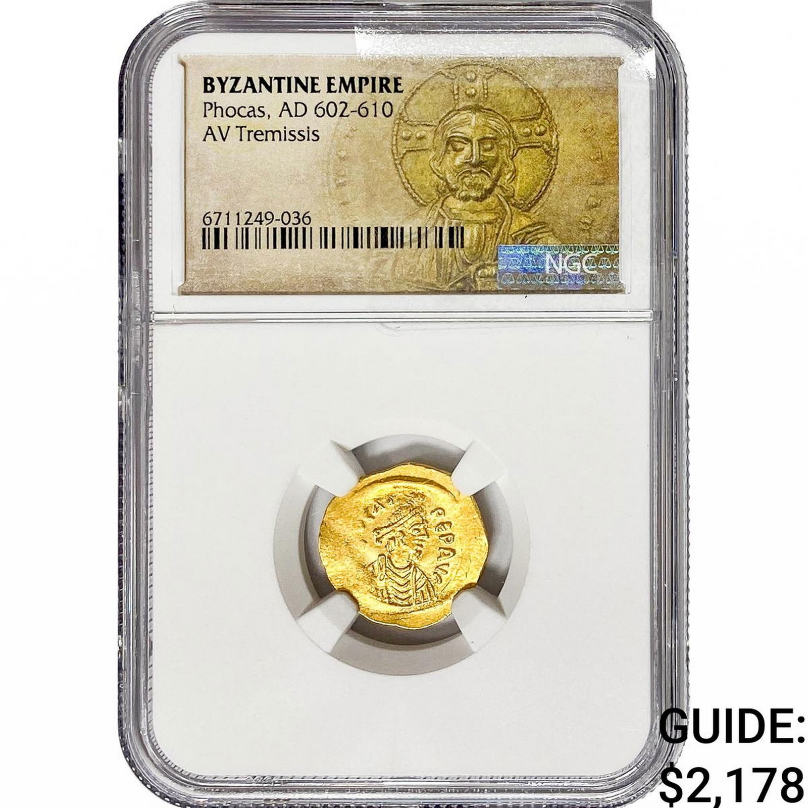 Byzantine Phocas, AD 602-610 Gold .0479oz Tremissis NGC (1 of 2)