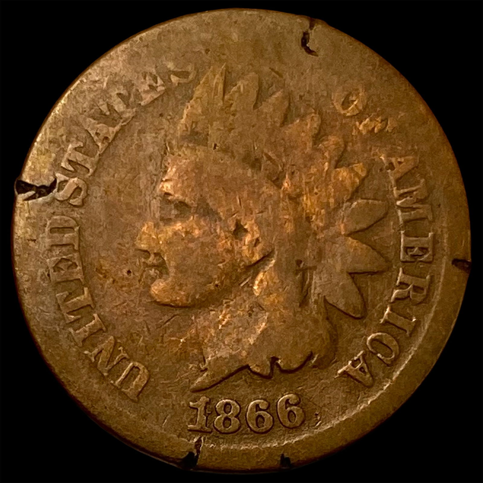 1866 Bronze Indian Head Cent NICELY  CIRCULATED (1 of 2)