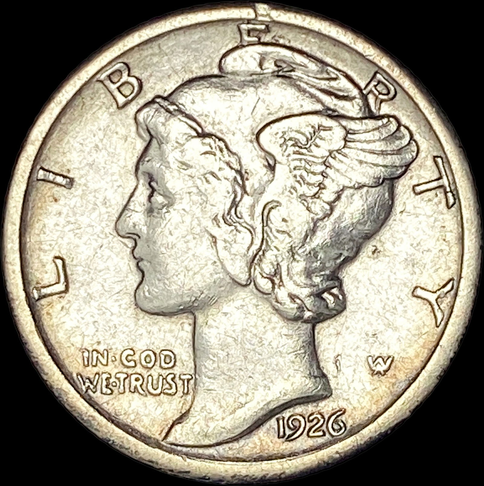 1926-S Silver Mercury Dime CLOSELY  UNCIRCULATED (1 of 2)