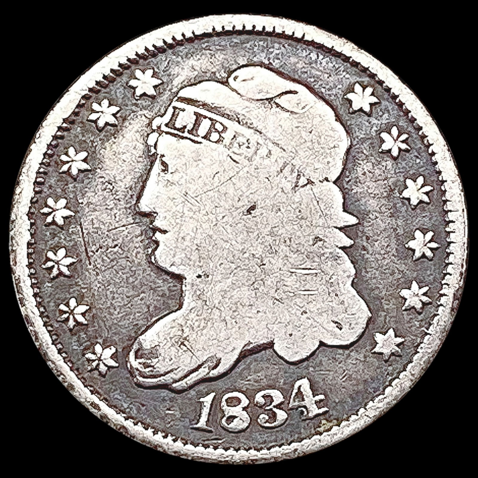 1834 Capped Bust Half Dime NICE CIRC (1 of 2)