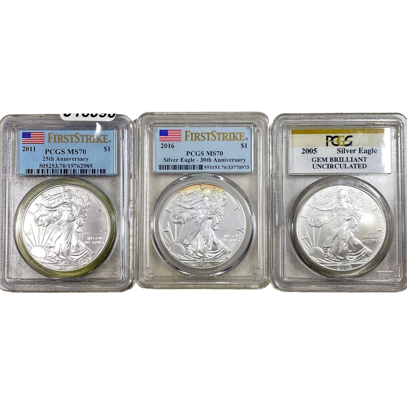 4 American Silver Eagle Coin Lot PCGS (1 of 2)