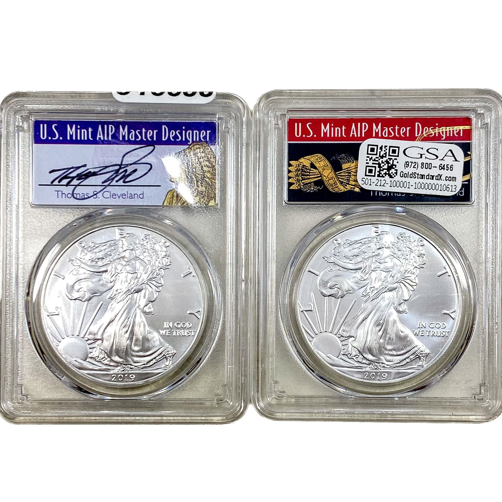 [2 Coins] 2019 Silver Eagle PCGS MS70 (1 of 2)
