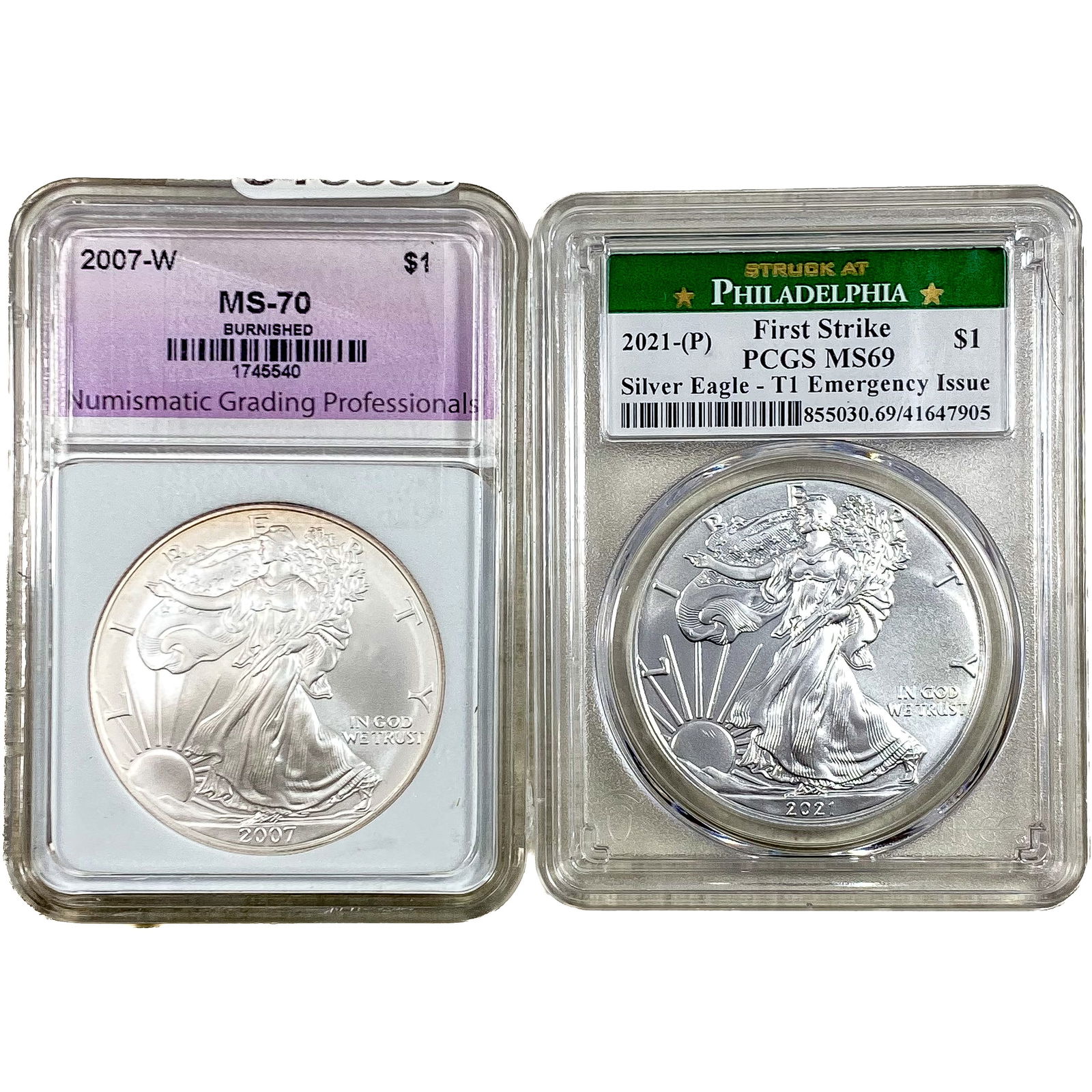 2 American Silver Eagle Coin Lot (1 of 2)