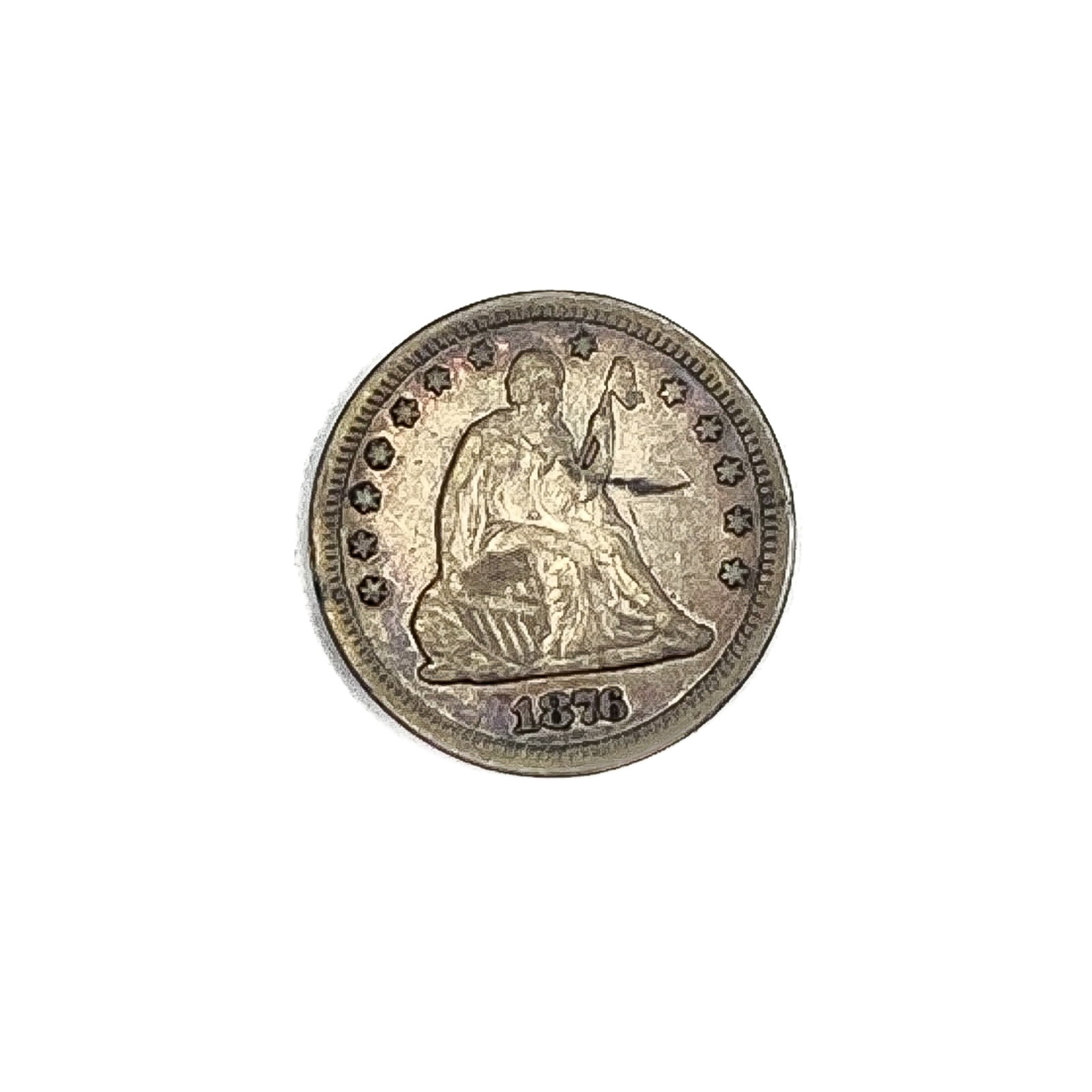 1876-CC Seated Liberty Quarter: 1876-CC Seated Liberty Quarter