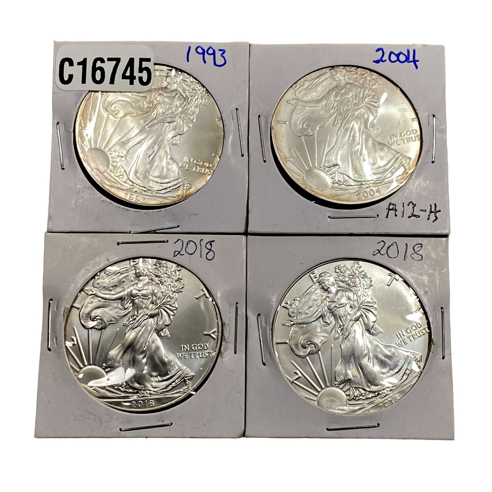 [4 Coins]1993-2018 Silver Eagle : [4 Coins]1993-2018 Silver Eagle