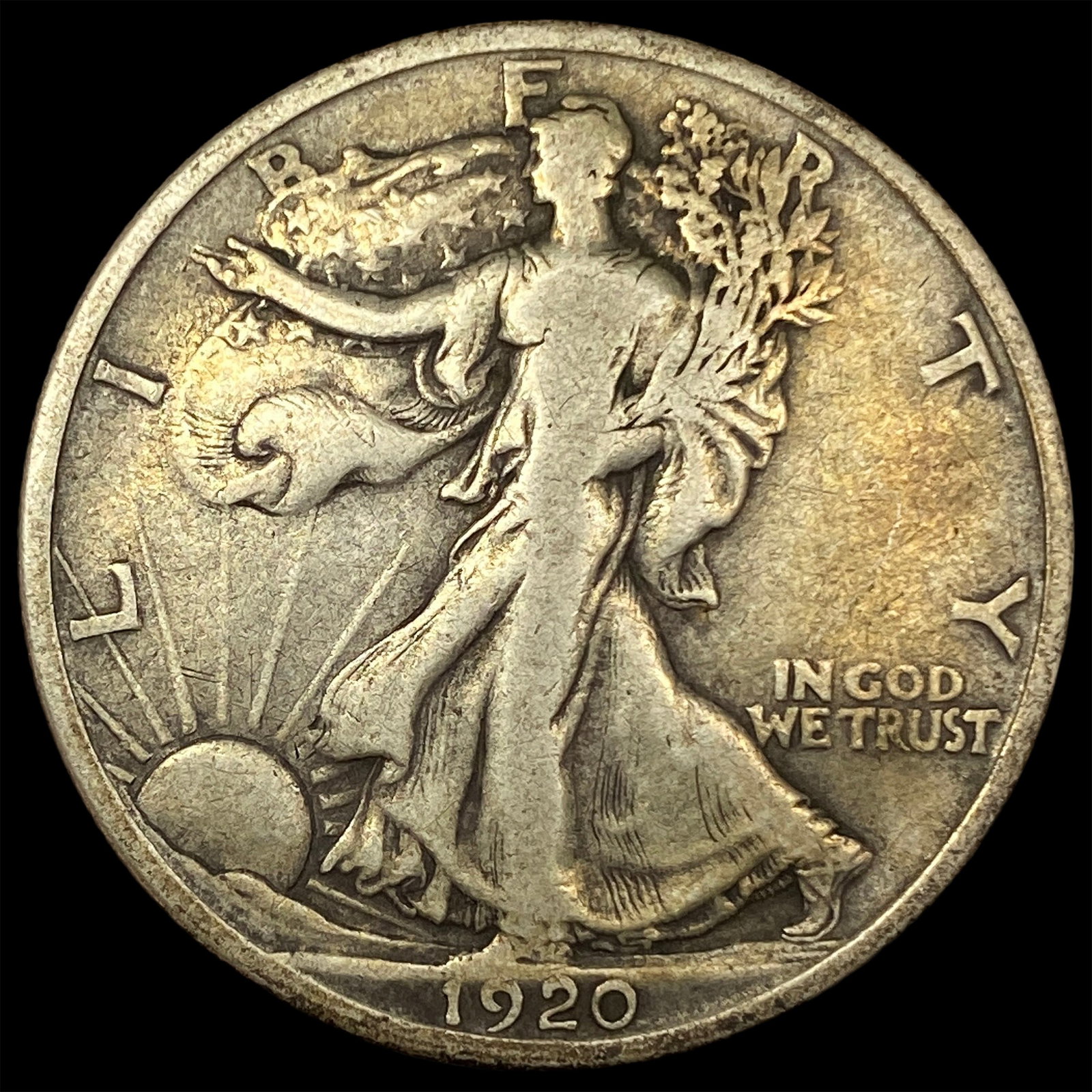 1920-D Silver Walking Liberty Half Dollar LIGHTLY CIRCULATED: 1920-D Silver Walking Liberty Half Dollar LIGHTLY CIRCULATED