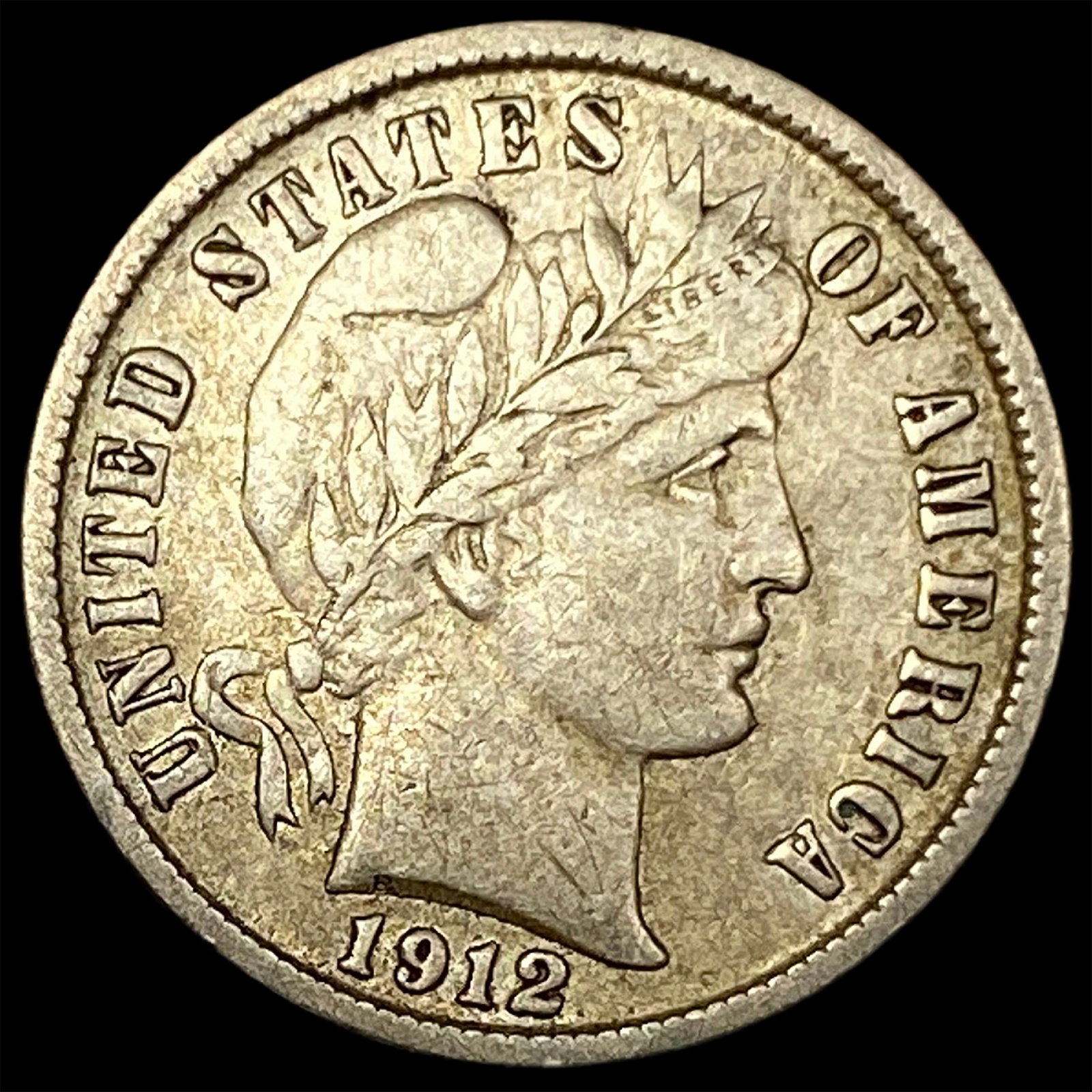 1912-D Silver Barber Dime NEARLY UNCIRCULATED: 1912-D Silver Barber Dime NEARLY UNCIRCULATED