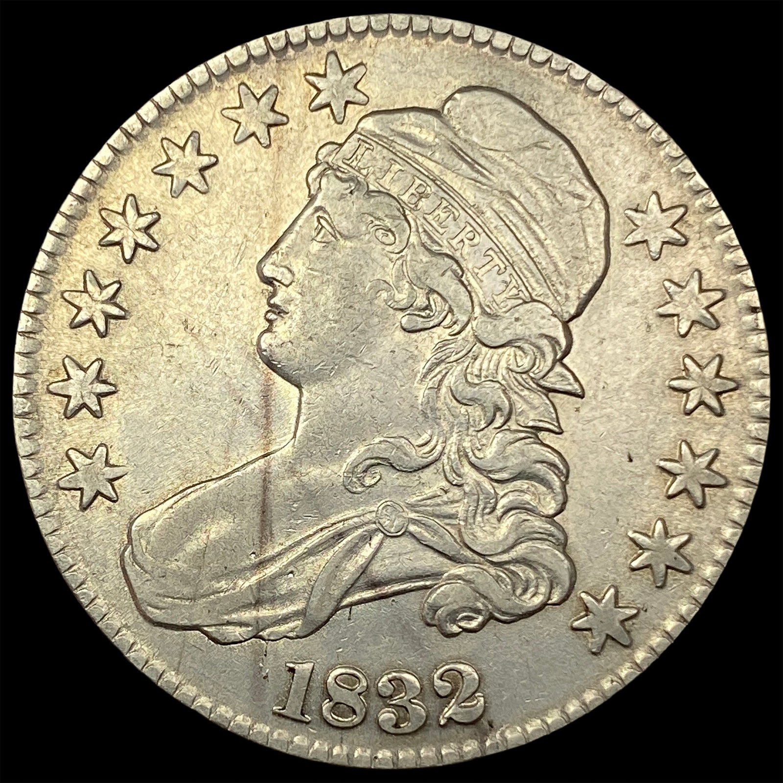 1832 Capped Bust Silver Half Dollar CLOSELY UNCIRCULATED: 1832 Capped Bust Silver Half Dollar CLOSELY UNCIRCULATED