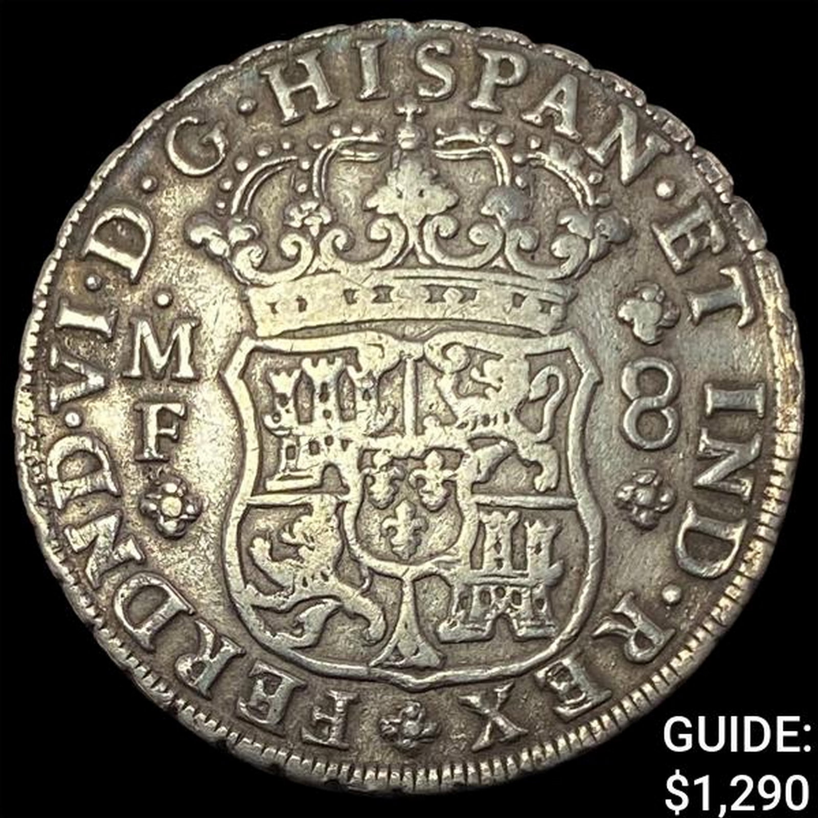 1750Mo MF Mexico Pillar Dollar 8 Reales AU: 1750Mo MF Mexico Pillar Dollar 8 Reales AU