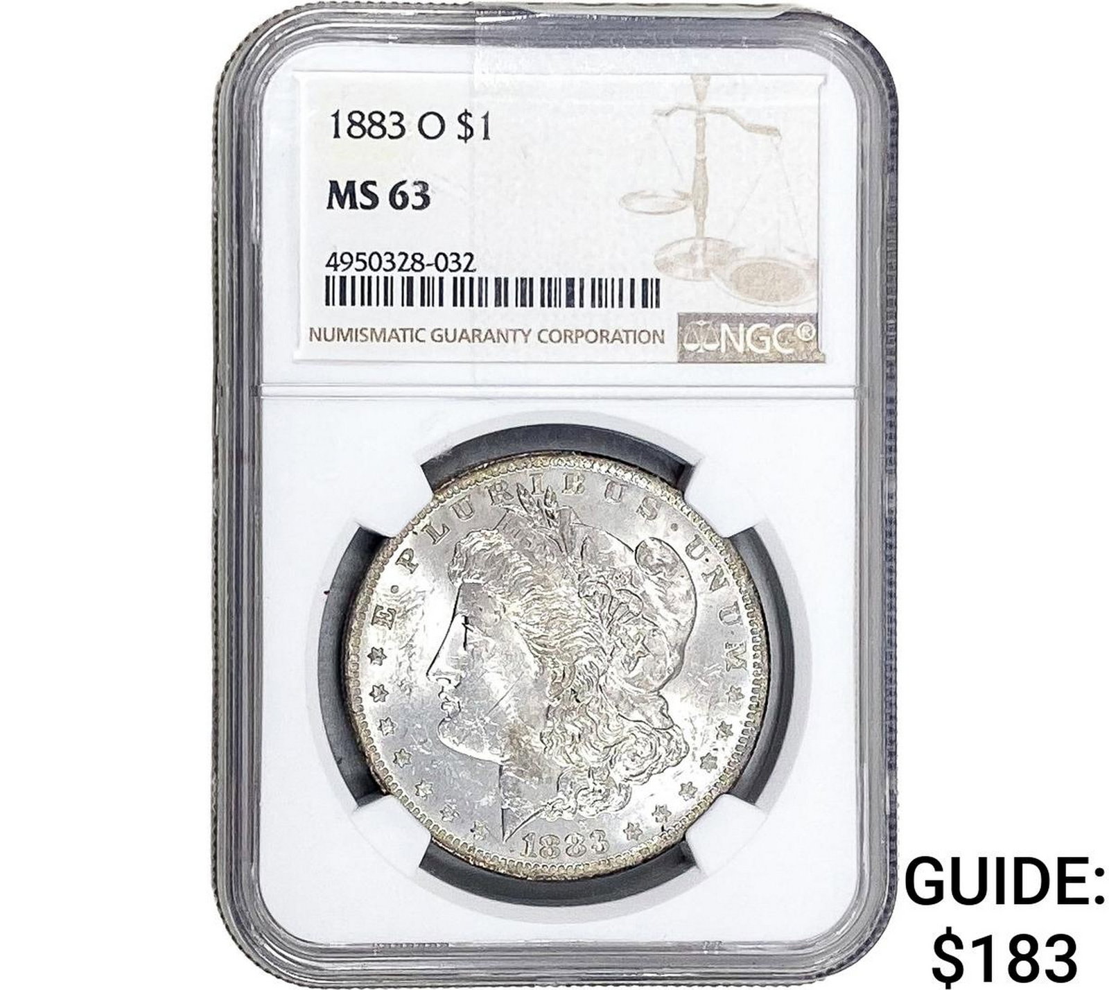 1883- O Morgan Silver Dollar NGC MS63: 1883- O Morgan Silver Dollar NGC MS63